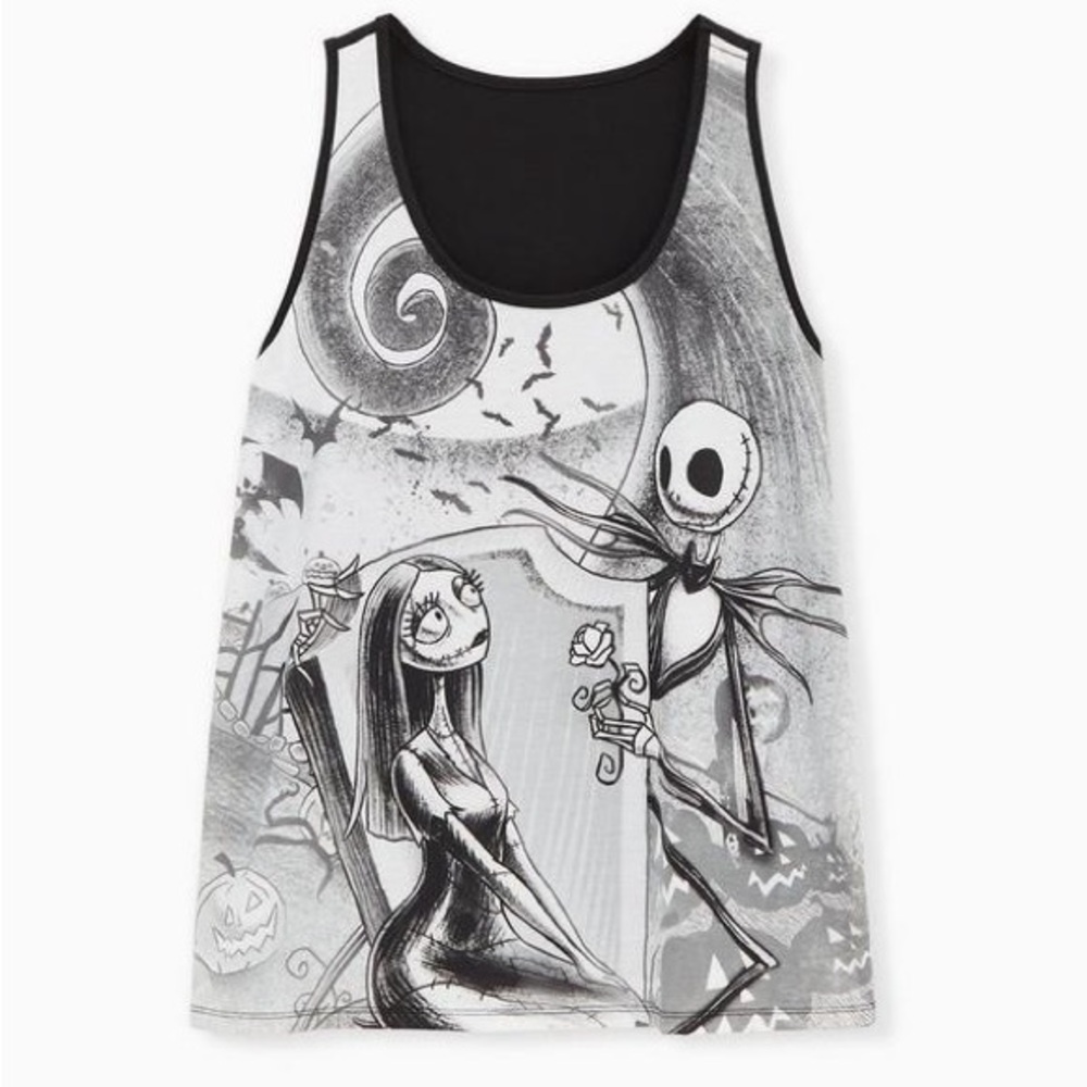 Torrid Disney Nightmare before Christmas lovers‎ black crew tank 00 large